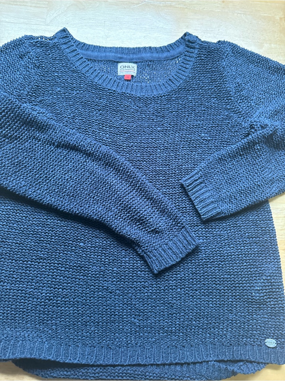 ONLY women’s  Navy Knit Crewneck Sweater